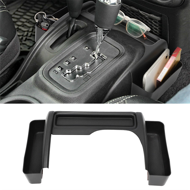 Gear Shift Storage Box Stowing Tidying Car Interior Modification Parts for Jeep Wrangler JK 2007 2008 2009 2010 2011 2012-2017