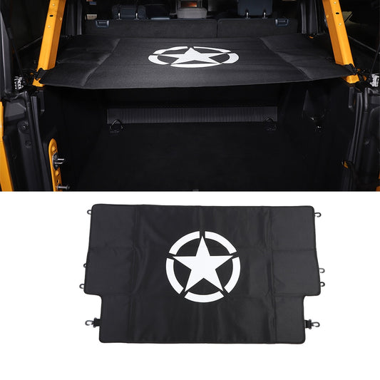 for Ford Bronco 2021 2022 4 Doors Car Luggage Carrier Trunk Curtain Cover Stowing Tidying Interior Accessories Black Styling
