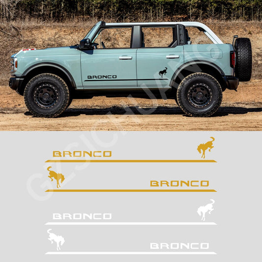 Auto Door Side Skirt Stripes DIY Body Decals Sport Sticker Vinyl Film Decal Stickers For Ford Bronco 2021 2022 Car Accessories