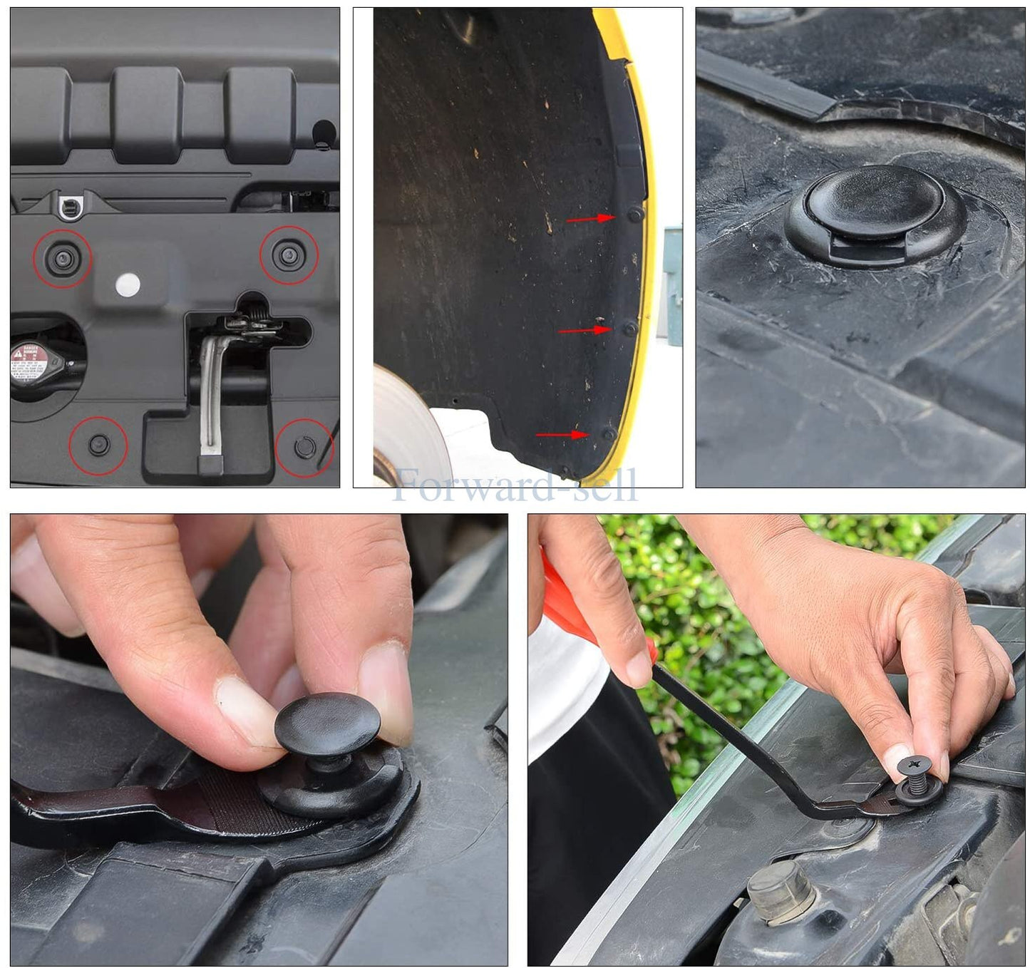 Auto Fastener Clips Mixed Car Body Push Pin Rivet Bumper Door Trim Panel Retainer Fastener Kit Plastic Rivets Clips for Car