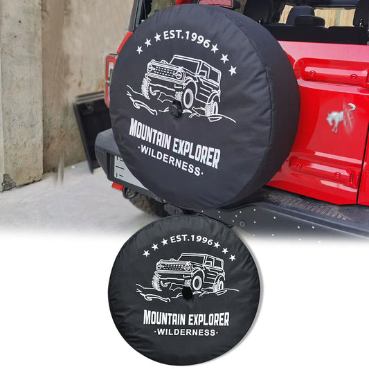 Car Exterior Accessories 32 Inches Spare Tire Cover Back Wheel Cover Storage Bag Protector For Ford Bronco 2021 2022 Tools