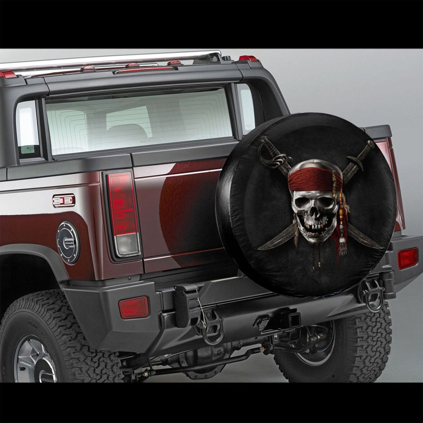Skull American Flag Spare Tire Cover Spare Tire Cover For Camping, Bronco, CRV, Jeep Wrangle car Accessories tire protector