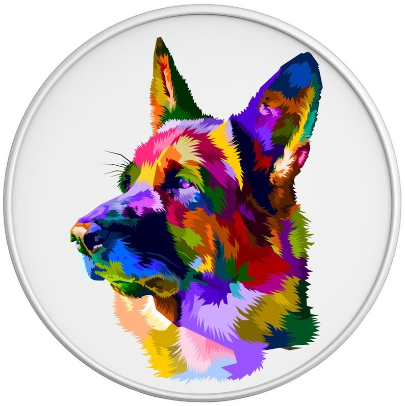 Colorful German Shepherd Wrangler Tire Cover-Fits Jeep, Ford Bronco, Rv, Camper, Trailer &amp; Any Suv