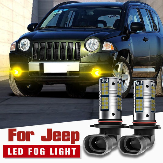 2pcs LED Fog Light Lamp Blub H10 9145 Canbus For Jeep Cherokee XJ 2001-2007 Commander Compass Grand Cherokee 3 Wrangler JK