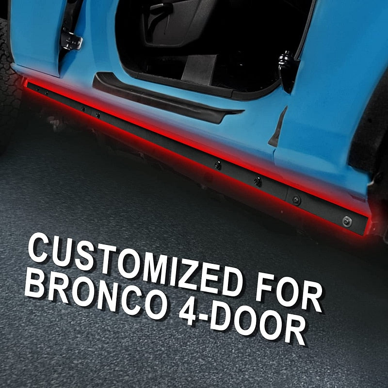 Bronco Side Skirts Rocker Panels Guard Pinch Weld Covers Compatible with Ford Bronco Accessories 6th Gen. 2021+ 4-Door