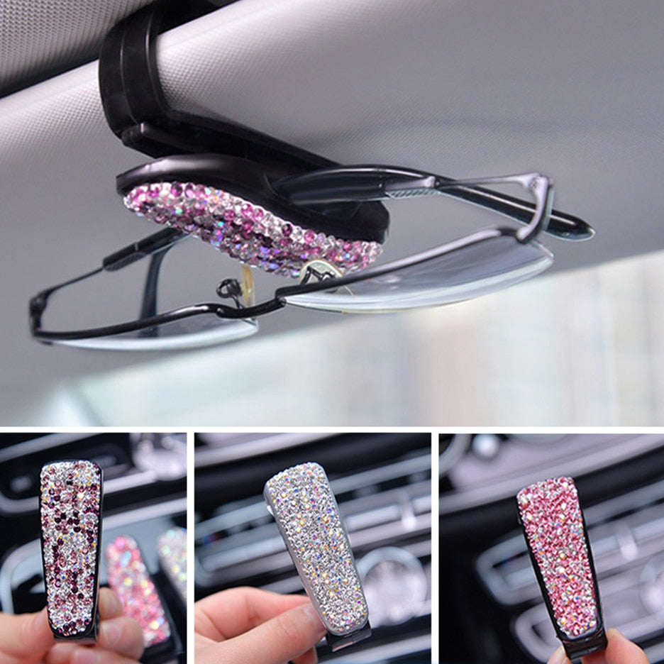 Car Sun Visor Glasses Case Auto Sun Shield Sunglasses Clips Bracket for Woman Sunshade Glasses Holder Auto interior Accessories