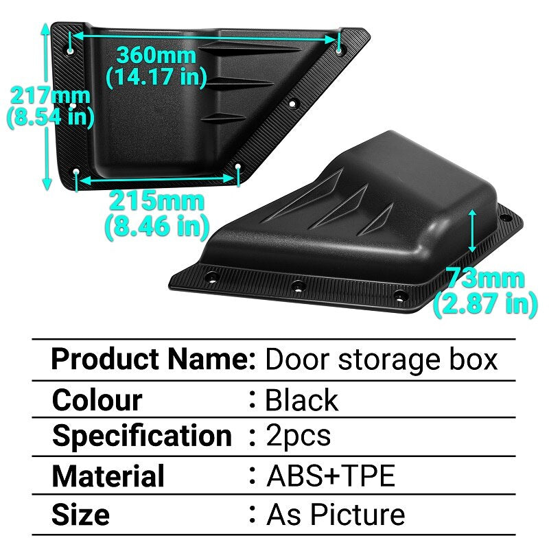Bronco Accessories 2021 2022 Front Door Storage Pockets Side Door Storage Organizer Box For Bronco 6th Gen. (2/4 Door)