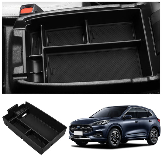 Center Console Organizer Tray for Ford Escape 2020-2022/Bronco Sport 2021 2022 Car Central Armrest ABS Secondary Storage Box