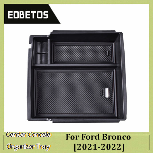 Car Center Console Organizer Containers For Ford Bronco 6th Gen 2021 2022 Armrest Storage Box Tray Car Console Collection Box